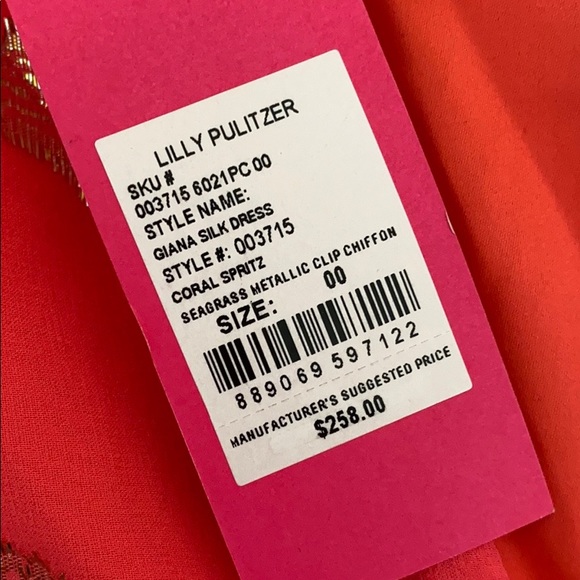NEW Lilly Pulitzer Giana Silk Coral Cocktail Dress - Picture 6 of 8